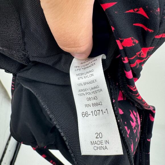 NWT Swimsuits for all pink and black one piece swimsuit - Picture 6 of 7